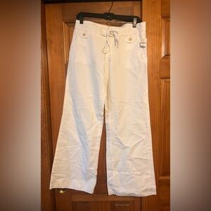 GAP Wide Leg Low Rise White Pants